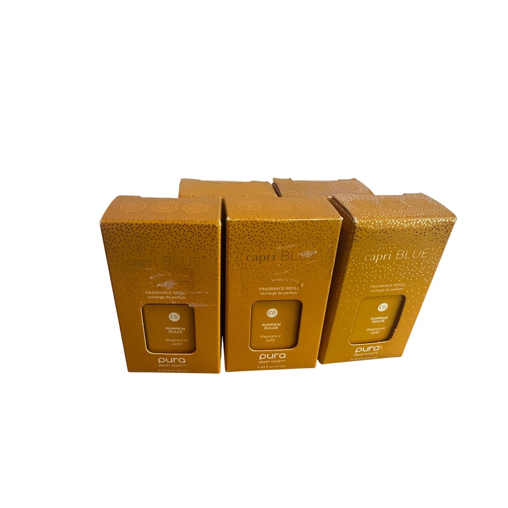 Capri Blue Pura Smart Scent Pumpkin Dulce Fragrance Refill 0.33oz Lot of 5